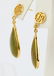 19.5mm Olive Green Jade & 14K Tear Drop Earrings - 3
