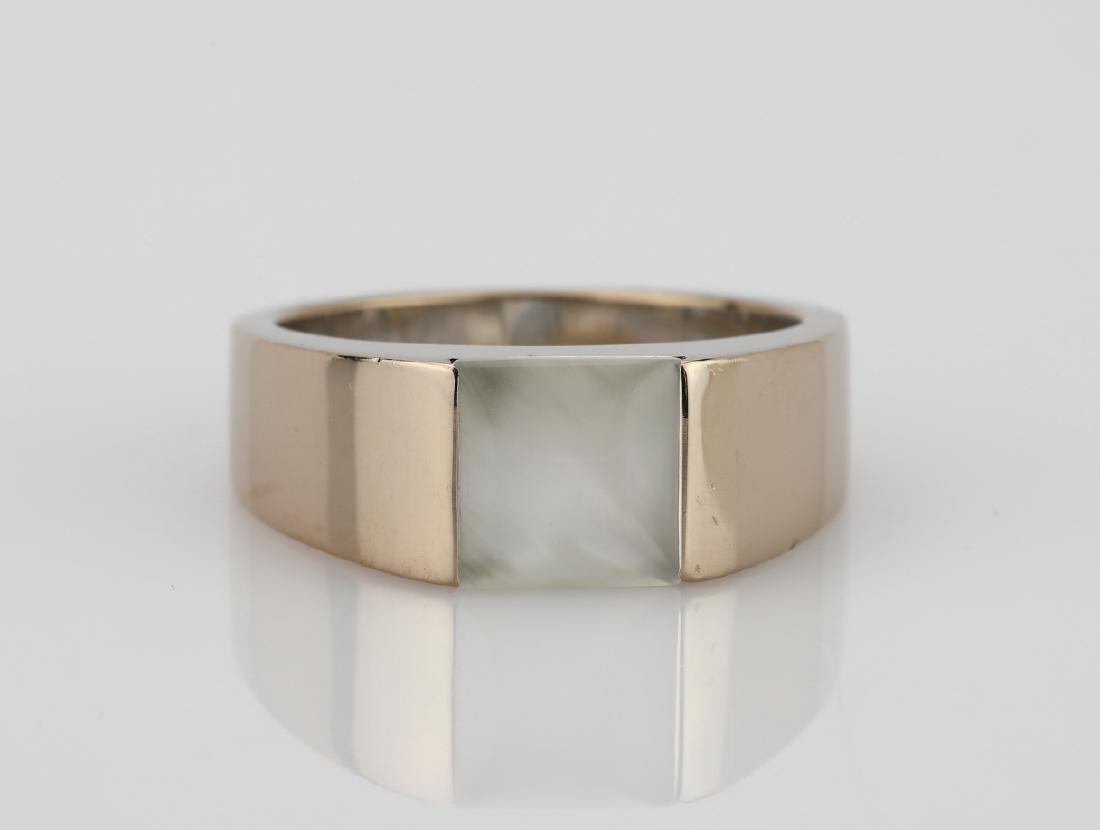 Cartier 1997 18K & 2.00ct Moonstone Tank Ring (1 of 6)