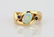 8mm AAA Fire Opal & 14K Ring W/Blue Sapphire