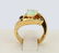 8mm AAA Fire Opal & 14K Ring W/Blue Sapphire - 4