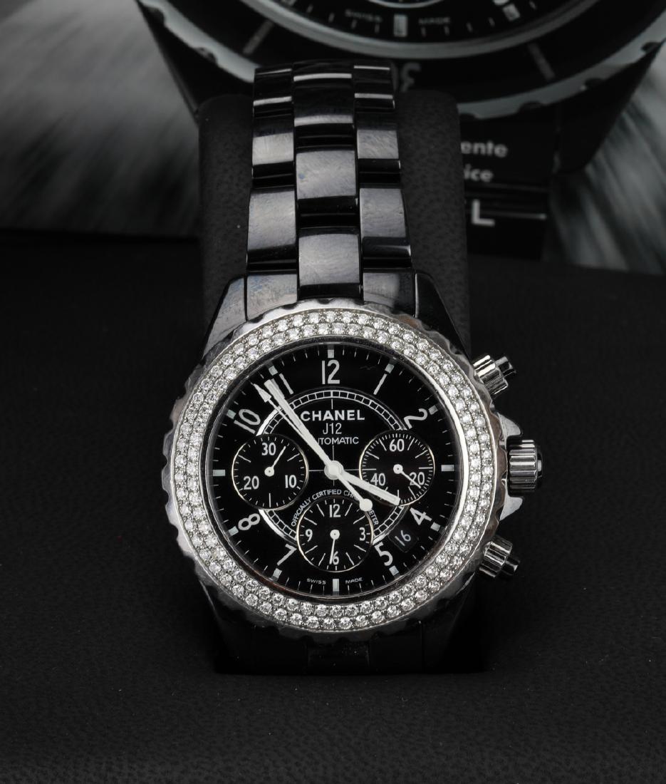 Chanel J12 Black Ceramic & VS Diamond Watch in Box (1 of 9)