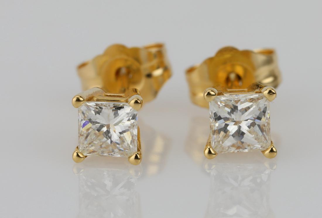 EGL 0.50ctw VS2/G-H Diamond 14K Stud Earrings (1 of 4)