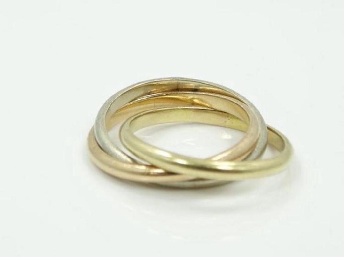 Cartier 18K Tri-Color Gold Trinity Rolling Ring (1 of 3)