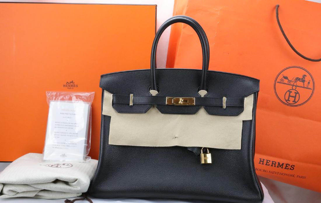 Hermes 35cm Noir Black Togo Leather Birkin *New* (1 of 20)