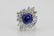 4.20ct Blue Sapphire, 2.25ctw Diamond & 14K Ring