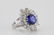 4.20ct Blue Sapphire, 2.25ctw Diamond & 14K Ring - 3