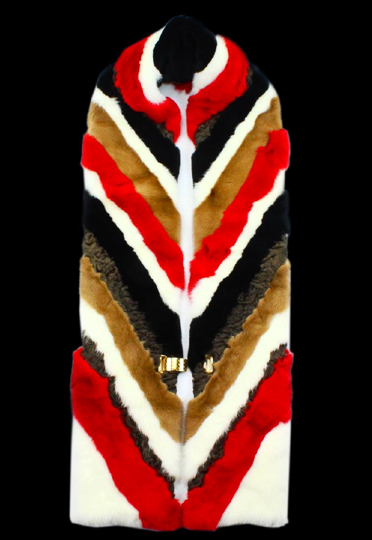 Louis Vuitton Mink, Astrakhan, Beaver Fur Scarf (1 of 9)