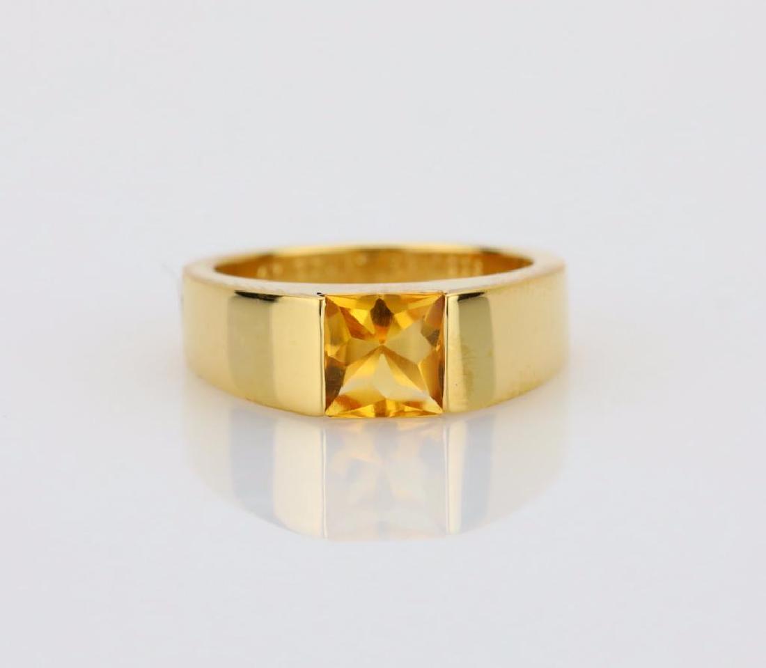 Cartier 1999 1.00ct Citrine & 18K Tank Ring (1 of 5)