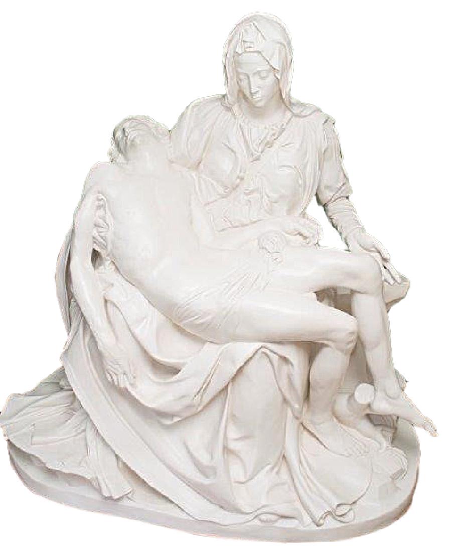 "Pieta" by Michangelo Marble Replica W/Medici Seal (1 of 14)