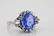 4.05ct GIA Blue Sapphire, Diamond & Platinum Ring - 6