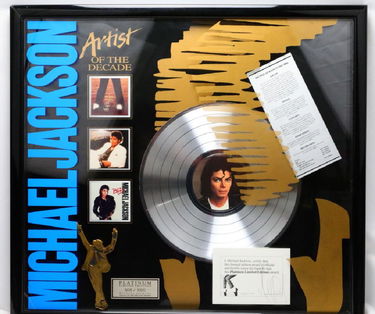 Michael Jackson Limited Edition Platinum Award Aug 25 2018 Gws Auctions Inc In Ca