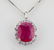 3.57ct GIA Ruby, 1.15ctw Diamond & Platinum Necklace - 2