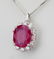 3.57ct GIA Ruby, 1.15ctw Diamond & Platinum Necklace - 3