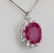 3.57ct GIA Ruby, 1.15ctw Diamond & Platinum Necklace - 4