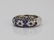 2.10ctw Blue Sapphire & Diamond 18K 6mm Wide Band - 2