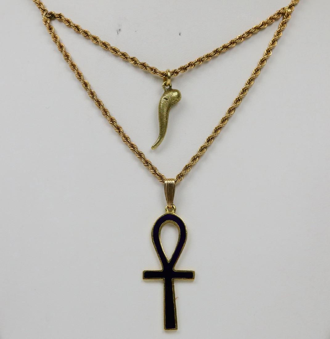 Elvis Presley's 18K/14K Ankh Necklace W/Notarized LOA (1 of 8)