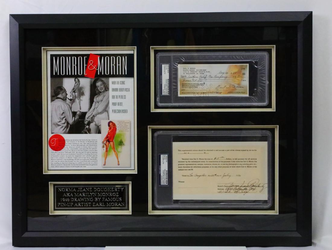 Marilyn Monroe & Earl Moran Signed Release & Check (1 of 6)