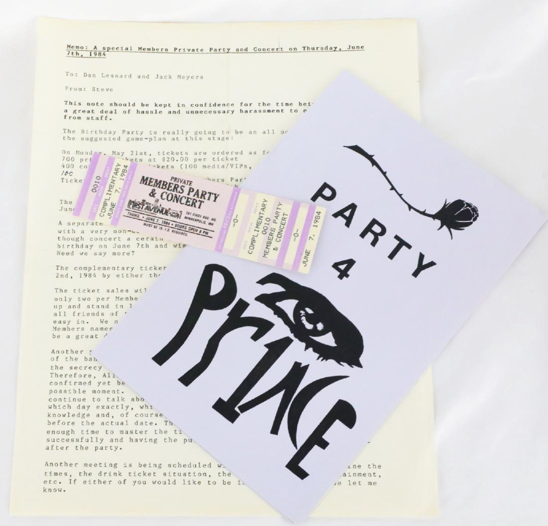 Prince 1984 26th Birthday Party Invitation, Ticket, & (1 of 3)