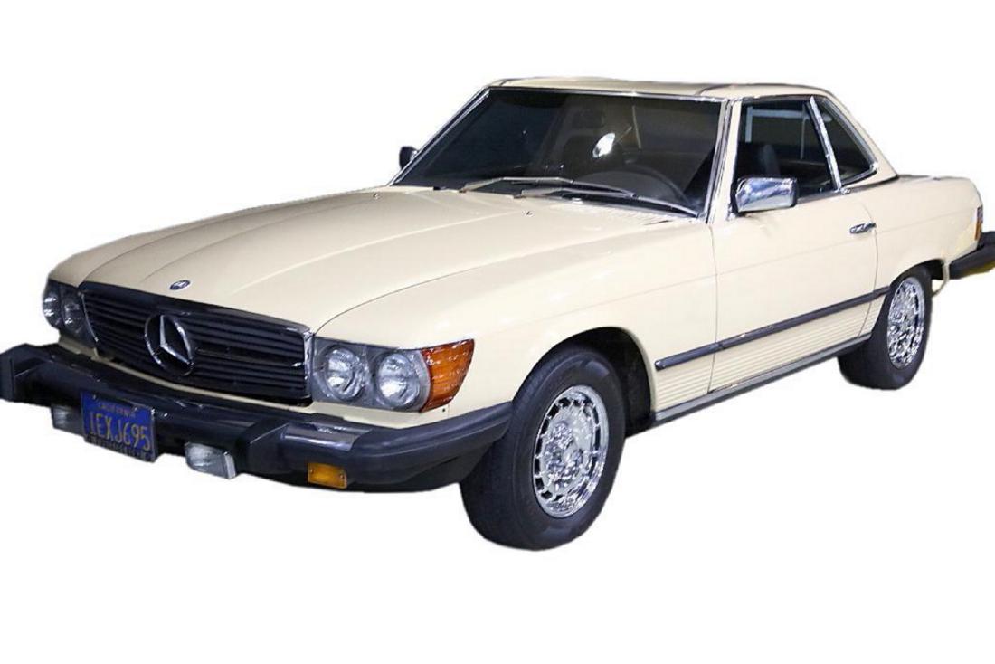 Falcon Crest 1981 Mercedes Benz 380 SL Used For Jane: "Falcon Crest" (1981-1990) 1981 Mercedes Benz 380 SL Used as Personal Transport For Jane Wyman (W/Registration to Lorimar Productions) - This 1981 Mercedes Benz 380 SL was purchased new by Lorimar Pro