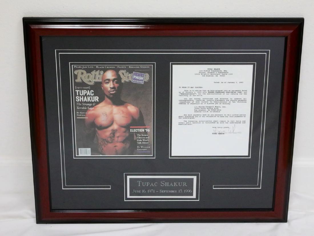 Tupac Shakur Signed Contract in Framed Presentation (1 of 7)