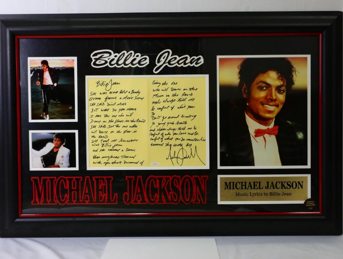 Michael Jackson Handwritten Signed Lyrics for "Billie (1 of 5)