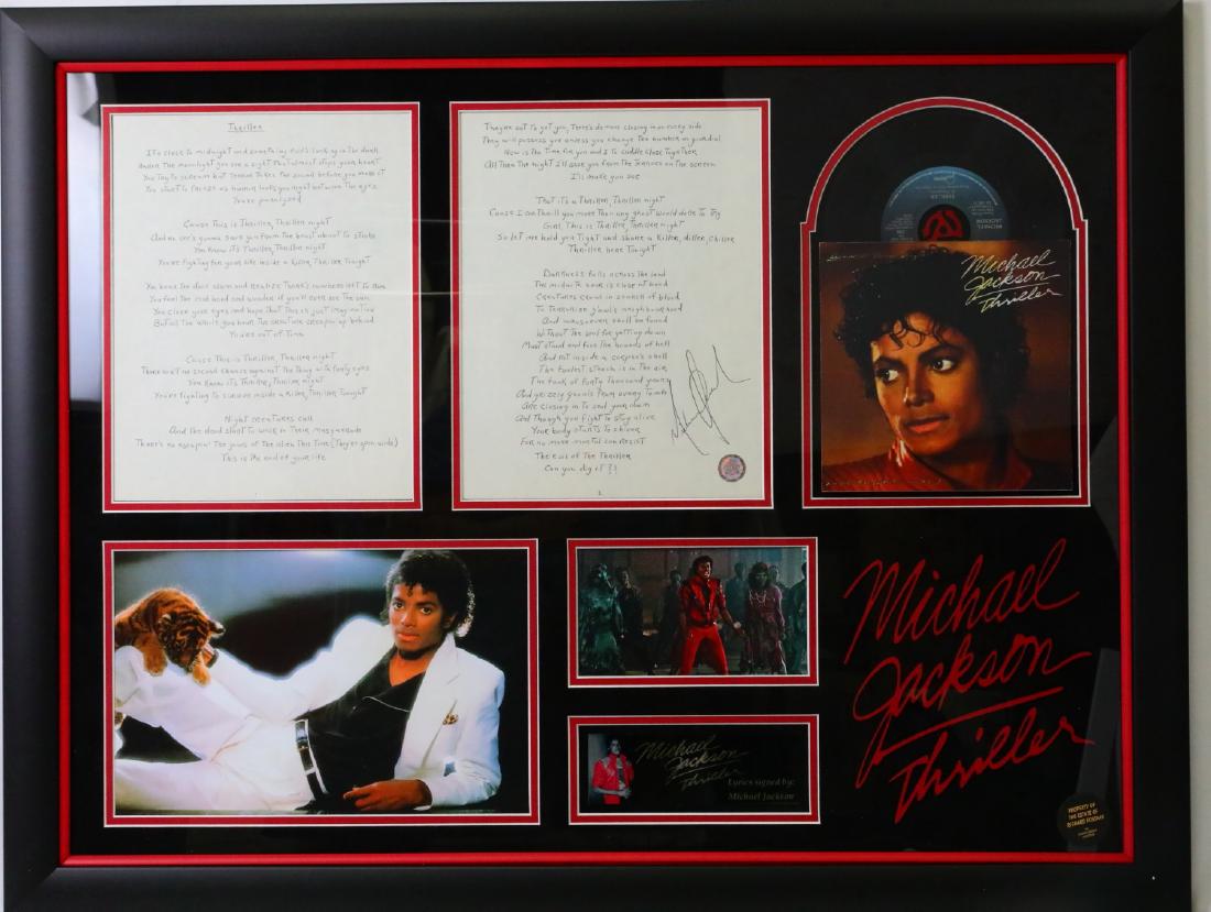 Michael Jackson Handwritten Signed Lyrics for (1 of 7)