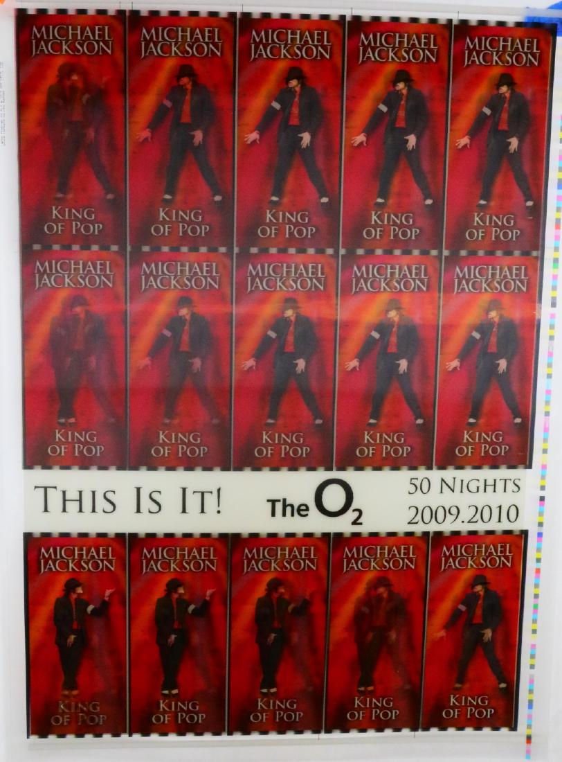Michael Jackson This is It Tour Sheet of Lenticular: Michael Jackson This is It Tour Uncut Sheet of Lenticular Tickets - This is an uncut lenticular ticket sheet for the "This Is It" series of show that Michael Jackson was set to perform at London's O2 