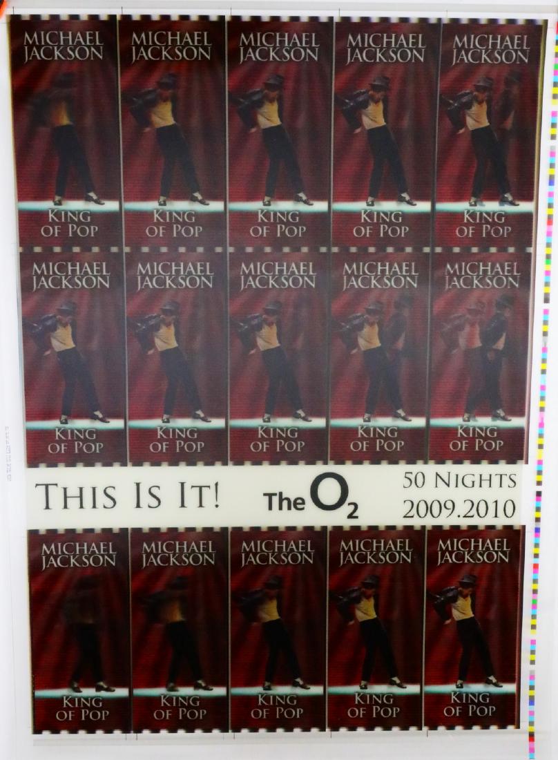 Michael Jackson This is It Tour Sheet of Lenticular: Michael Jackson This is It Tour Uncut Sheet of Lenticular Tickets - This is an uncut lenticular ticket sheet for the "This Is It" series of show that Michael Jackson was set to perform at London's O2 