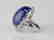 59.8ct Tanzanite, .95ctw Sapphire/Diamond 14K Ring - 4