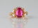 2.50ct Pink Sapphire, 0.80ctw Diamond & 18K Ring
