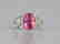 3.15ct GIA Pink Sapphire, 1ctw Diamond & 18K Ring