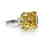12.39ct GIA VVS2 Fancy Yellow Diamond Plat. Ring - 7