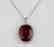 58ct Rubellite, 1.65ctw Diamond Platinum Necklace