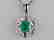1.25ct Colombian Emerald, Diamond Platinum Necklace - 2