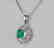 1.25ct Colombian Emerald, Diamond Platinum Necklace - 3