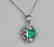 1.25ct Colombian Emerald, Diamond Platinum Necklace - 4