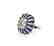 5.42ct GIA Diamond, 7ctw Blue Sapphire & Platinum Ring - 2