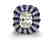 5.42ct GIA Diamond, 7ctw Blue Sapphire & Platinum Ring - 4
