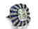 5.42ct GIA Diamond, 7ctw Blue Sapphire & Platinum Ring - 6