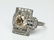 4.15ctw Light Brown & White Diamond Platinum Ring - 5