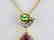 8.03ctw Pink/Green Tourmaline & Diamond Necklace - 2