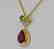 8.03ctw Pink/Green Tourmaline & Diamond Necklace - 4