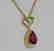 8.03ctw Pink/Green Tourmaline & Diamond Necklace - 5