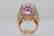 35.4ct Kunzite, 1.5tw Pink/White Diamond 14K Ring - 9