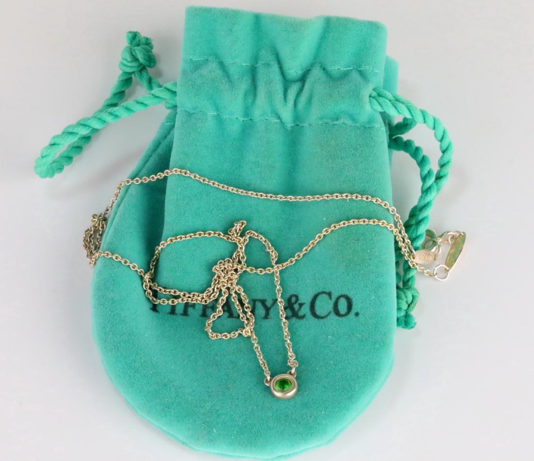 Tiffany & Co. Tsavorite Garnet Sterling Necklace (1 of 4)
