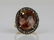12ct Smoky Quartz, Uncut Diamond Sterling Silver Ring