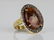 12ct Smoky Quartz, Uncut Diamond Sterling Silver Ring - 3