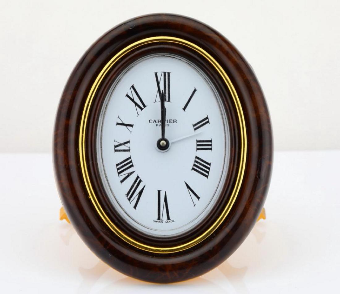 Cartier Vintage Brass Travel Alarm Clock (Working) (1 of 7)