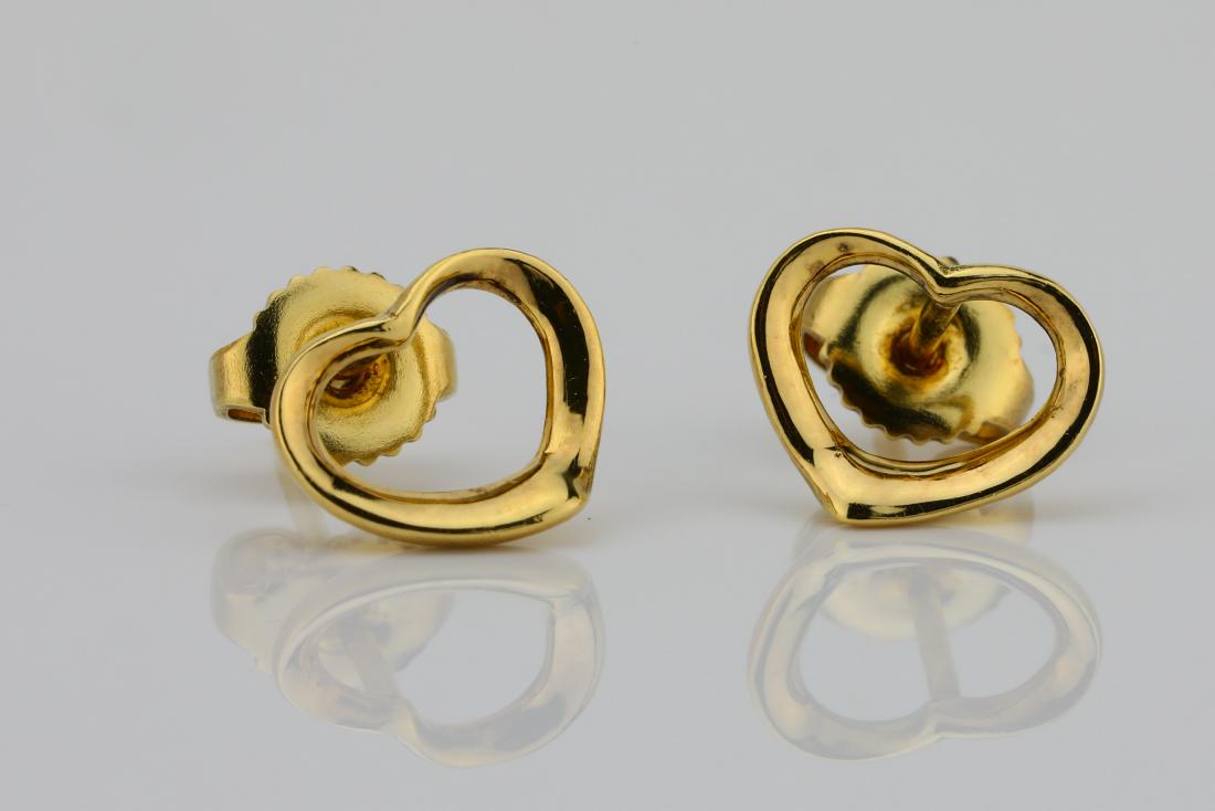 Tiffany & Co. Elsa Peretti 18K Open Heart Earrings (1 of 4)