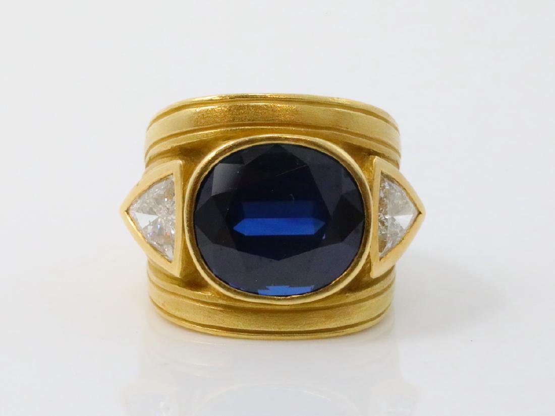 Kieselstein-Cord 8.05ct Blue Sapphire & Diamond Ring (1 of 5)